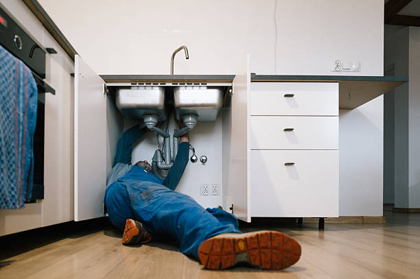 Professional Emergency Plumber technician working in Freeland, MI